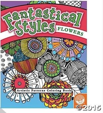 MindWare Fantastical Styles Flowers Colouring  Book