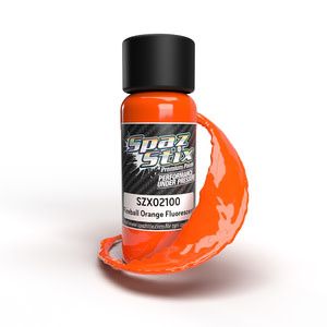 Spaz Stix Airbrush Ready Paint Fireball Orange Fluorescent 2oz