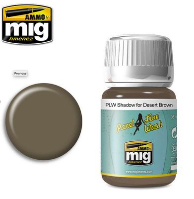 Ammo of MIG PLW Shadow for Desert Brown 35ml
