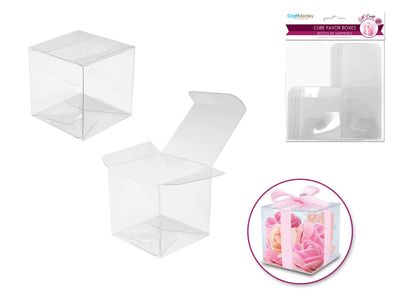 CraftMedley 6cm Clear Cube Favor Box Small 4pc