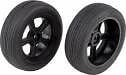 Associated Electrics DR10 Front Wheels and Drag Tires+G4995 Mounted