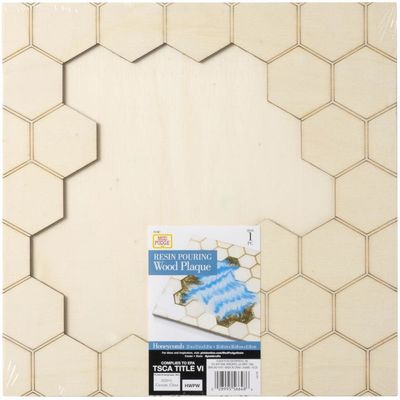 Plaid Mod Podge Honeycomb Pouring Plaque