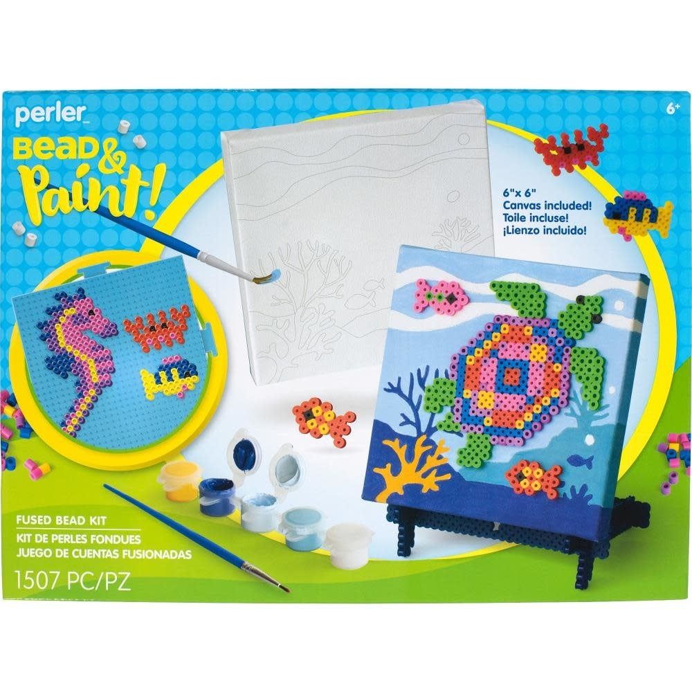 Perler Underwater Bead &amp; Paint Canvas Kit