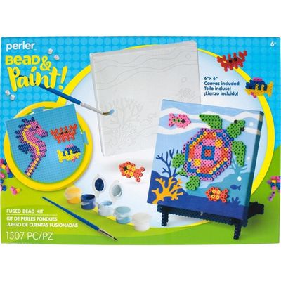 Perler Underwater Bead &amp; Paint Canvas Kit