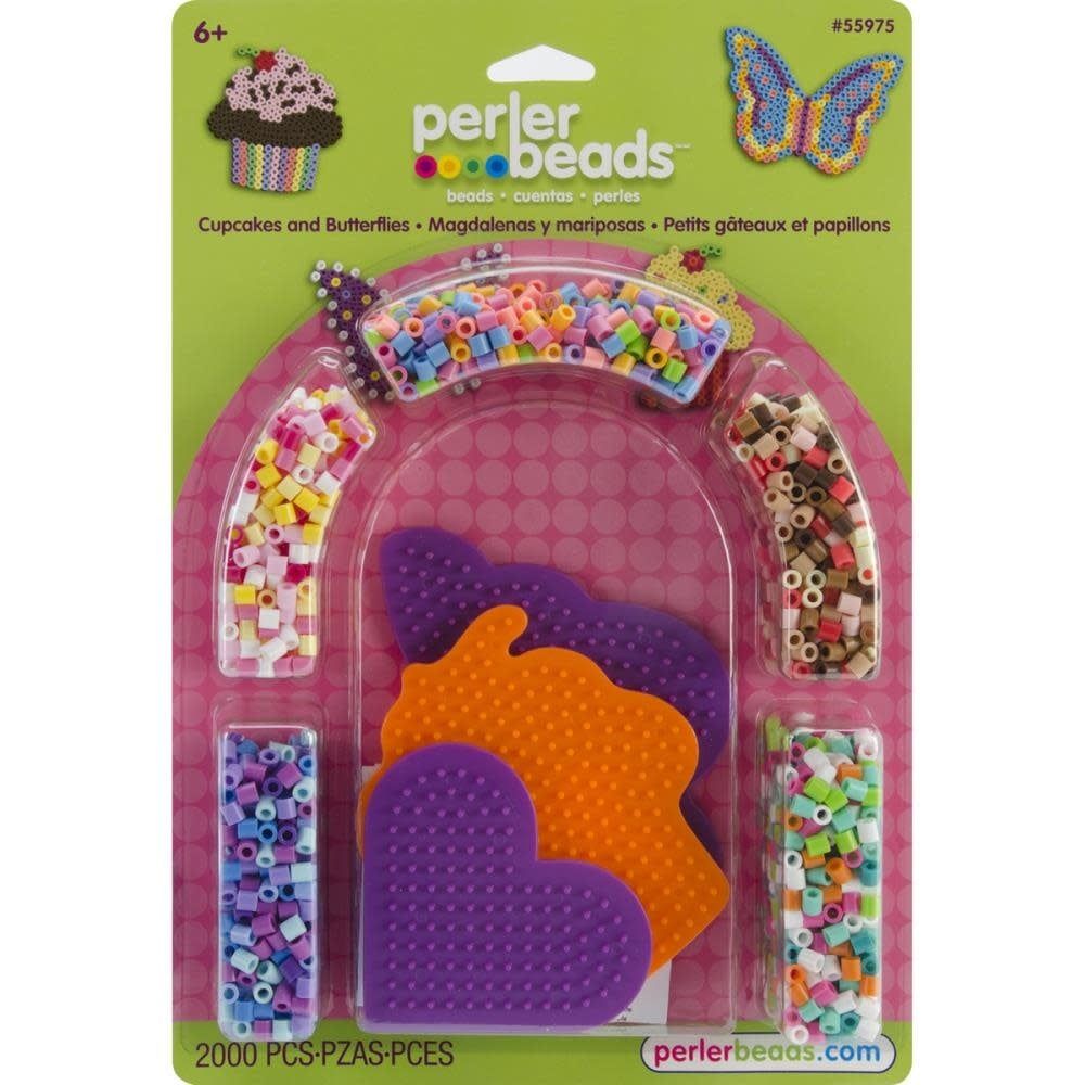 Perler Cupcakes &amp; Butterflies Fused Kit