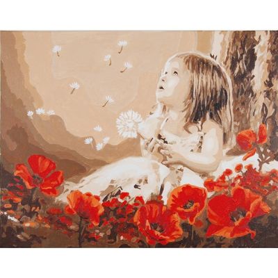Vervaco Paint By Number Girl In Poppy Field