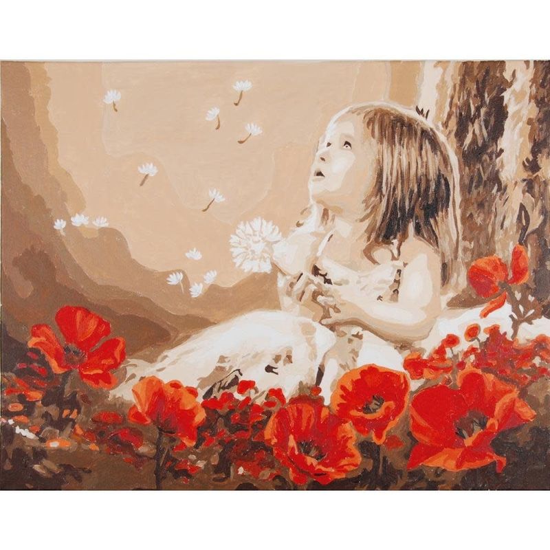 Vervaco Paint By Number Girl In Poppy Field