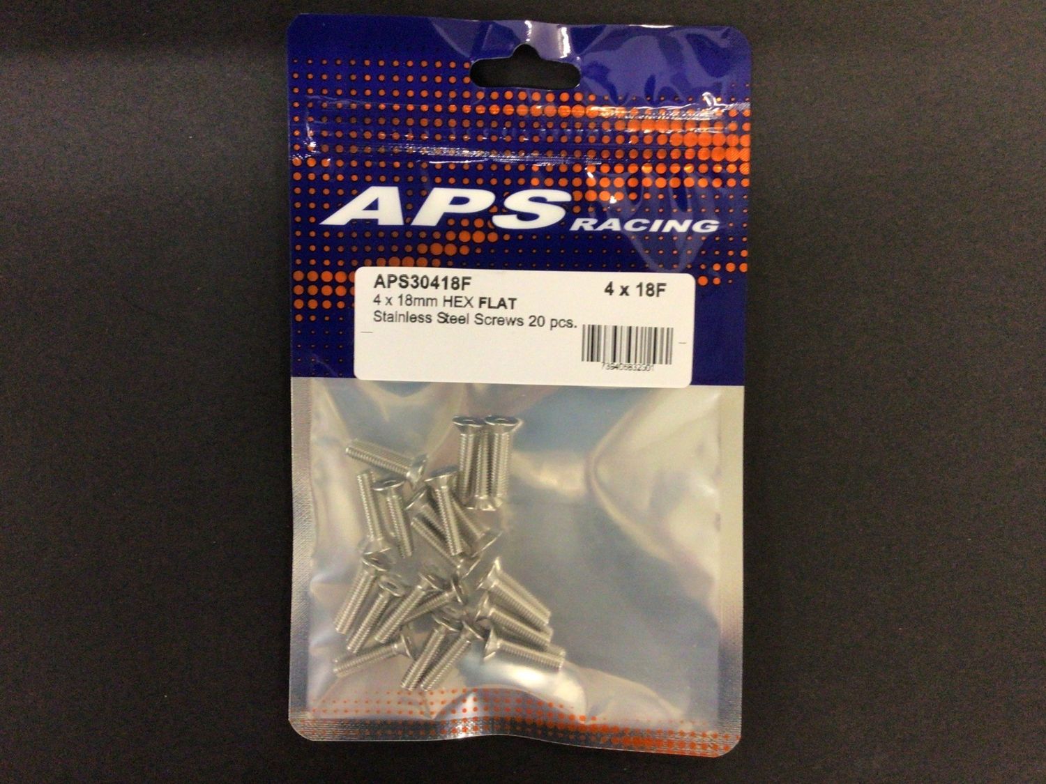 APS 4x18mm Stainless Steel Flat Hex Screws