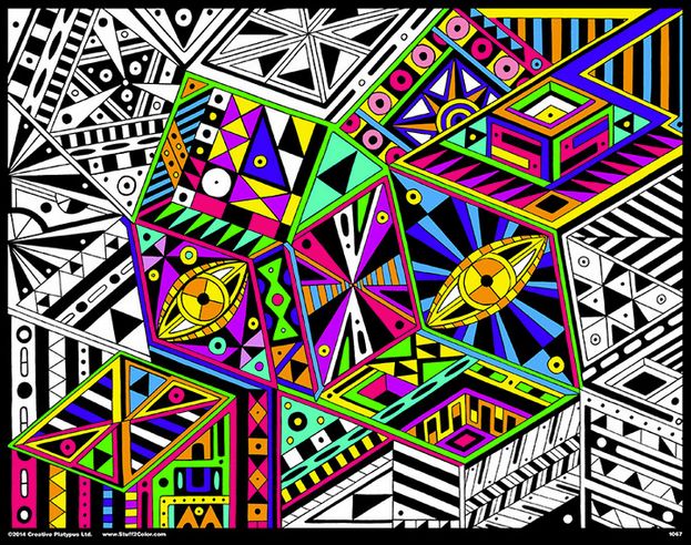 Stuff To Color 16X20 Velvet Poster View From The Top