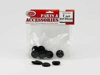 Guillows 1.75in Plastic Half Wheel 8pc