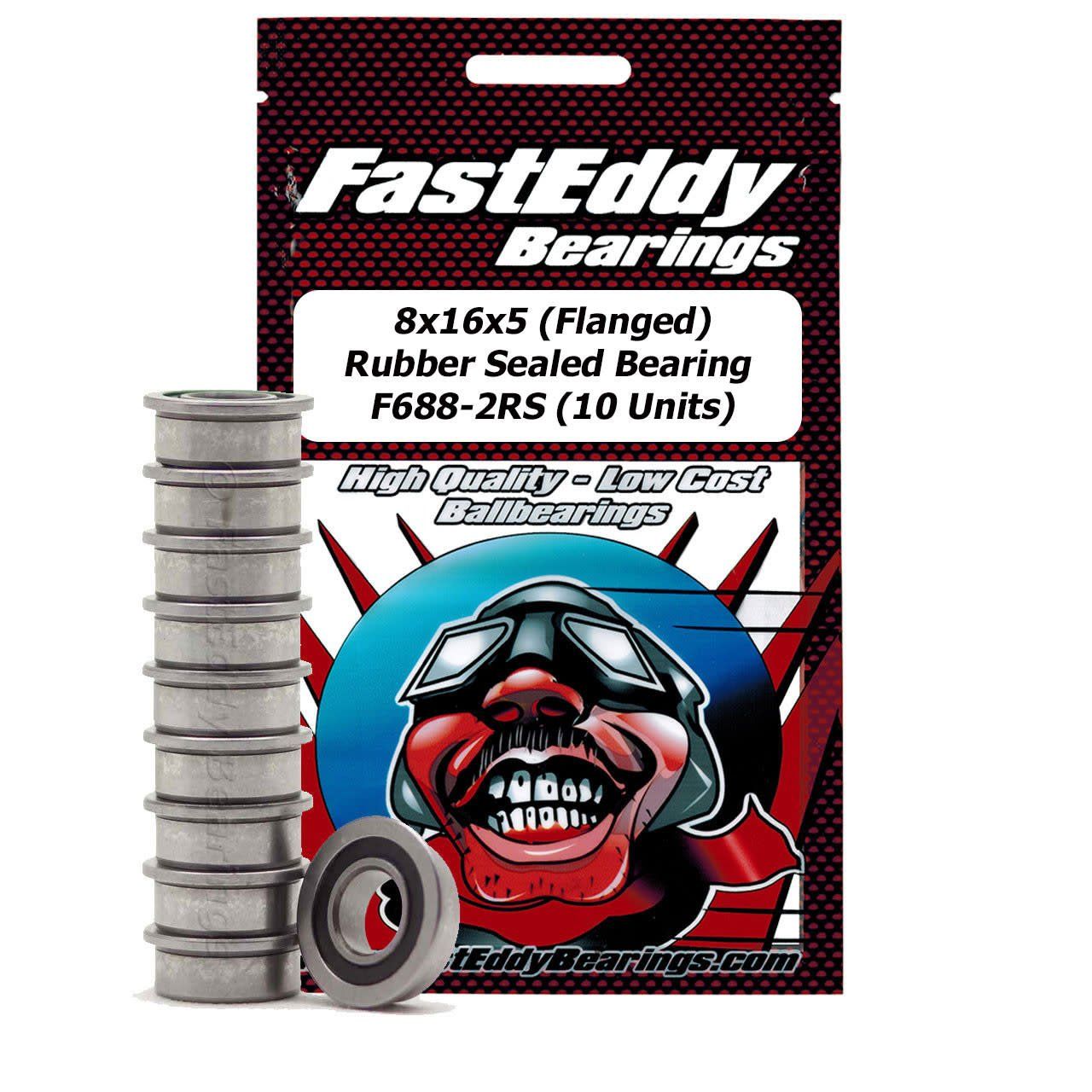 FastEddy 8x16x5 Flanged Rubber Sealed Bearing F688-2RS (10)