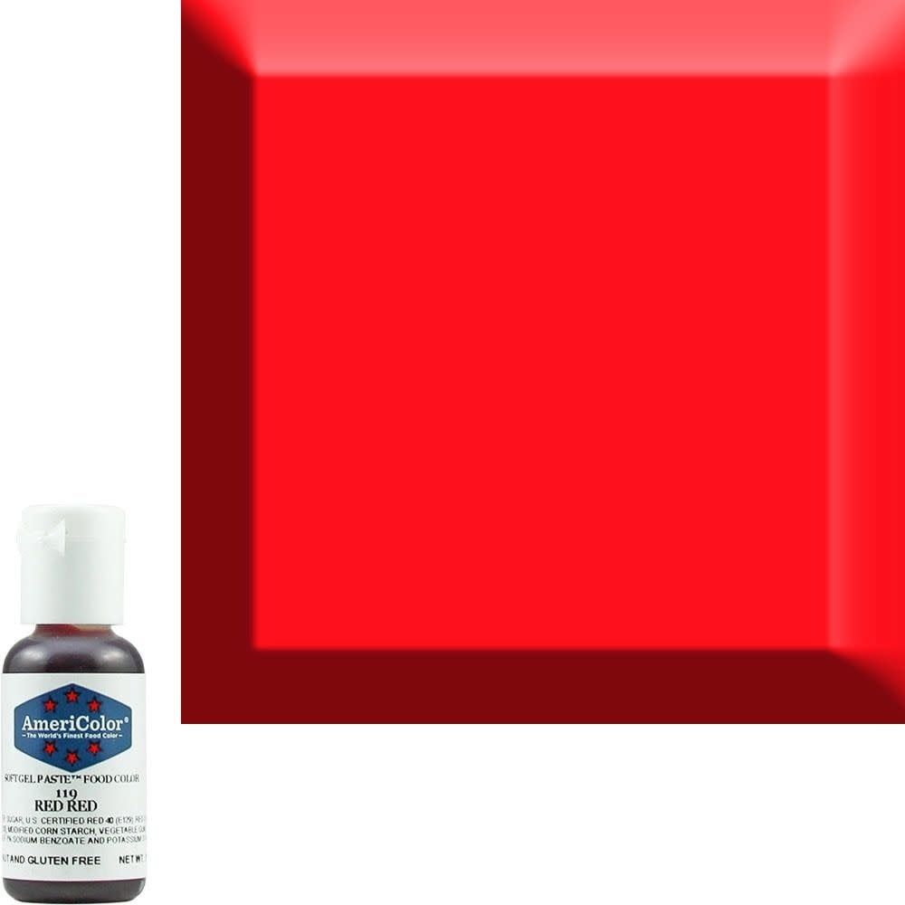 AmeriColor 0.75oz Soft Gel Red Red