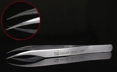 Border Model Curved Tip Model Tweezers