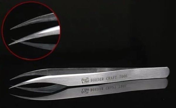 Border Model Curved Tip Model Tweezers