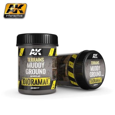 AK Interactive Terrains Muddy Ground Texture Acrylic 250ml