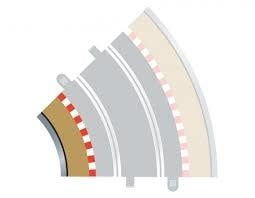 Scalextric Border, Kerb, &amp; Barrier - Curve - R2 - 45 Degree Inner