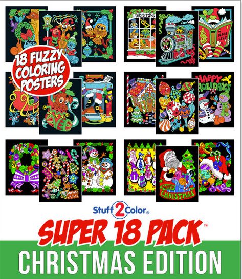 Stuff To Color Super 18 Pack Christmas Edition