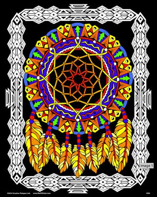 Stuff To Color Dream Catcher - Large 16x20 Inch Fuzzy Velvet Coloring Poster