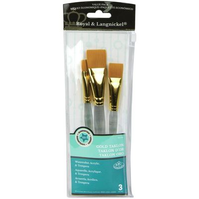 Royal &amp; Langnickel Gold Taklon Value Pack Brush Set
