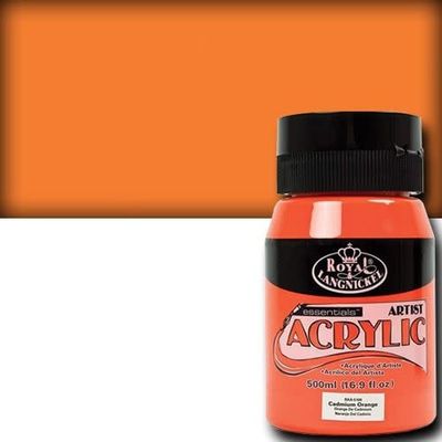 Royal &amp; Langnickel Cadmium Orange Acrylic Paint 500ml