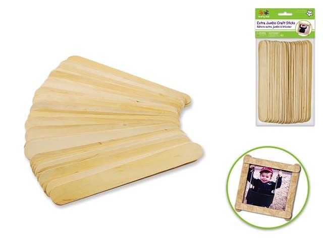 Multicraft 7.9x0.8in Extra Jumbo Craft Sticks Natural 25pc