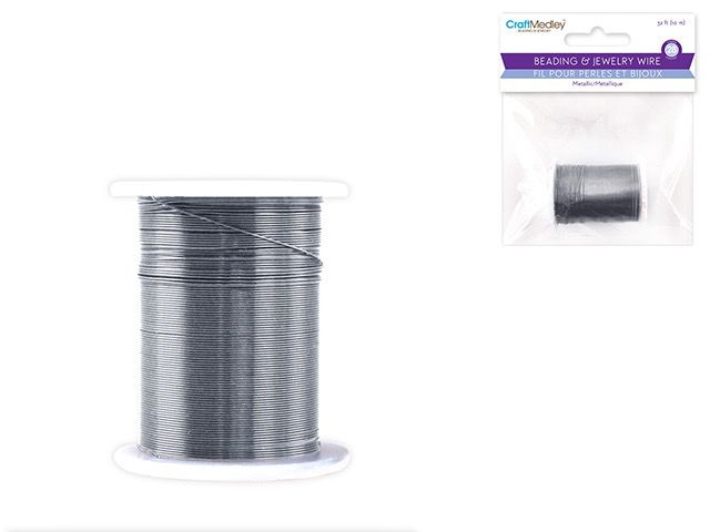 CraftMedley Beading Wire Silver 28g