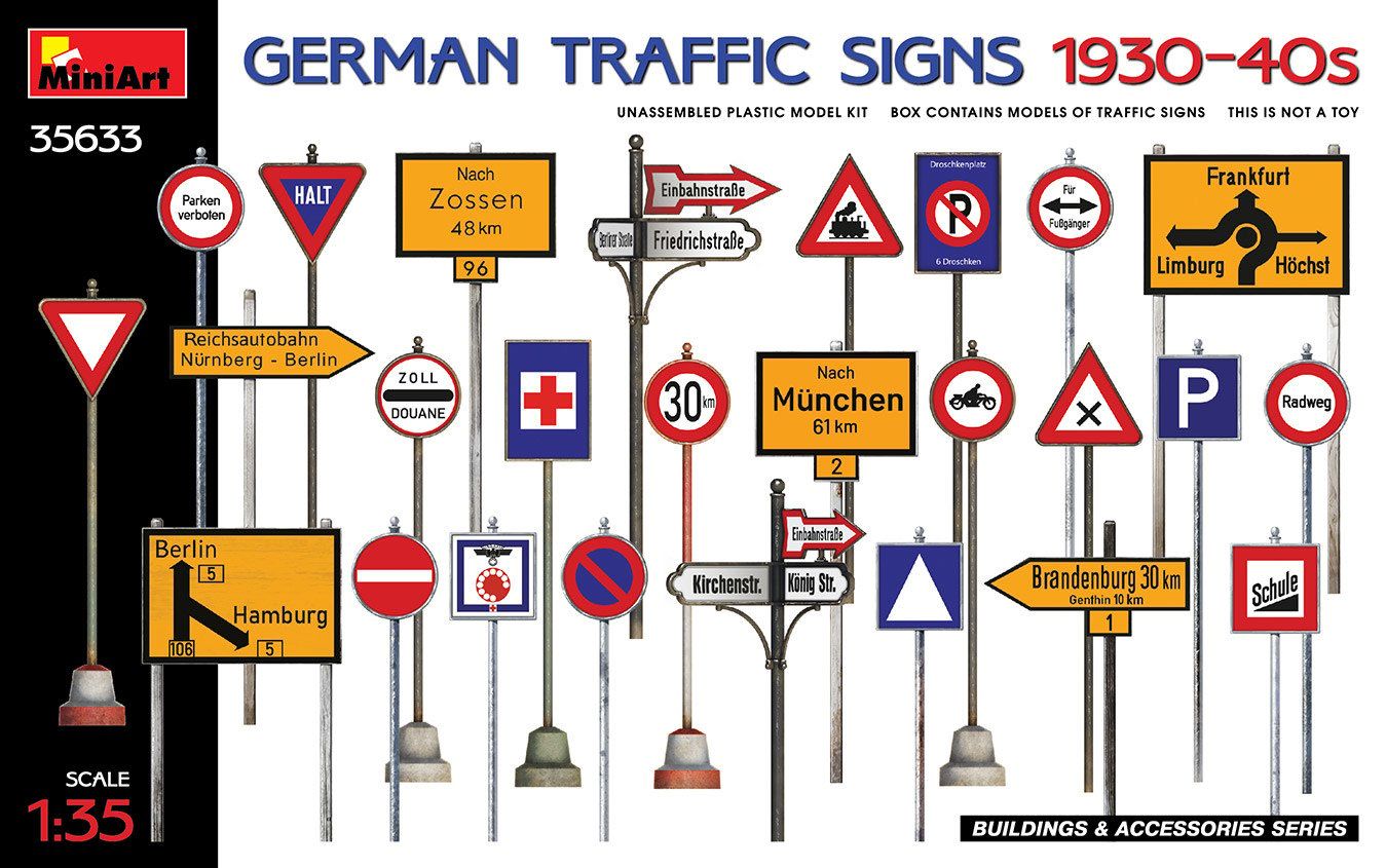 Miniart 1/35 German Traffic Signs 1930 40's