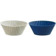 Trudeau Set Of 12 Standard Silicone Muffin Cups Blue And Marble
