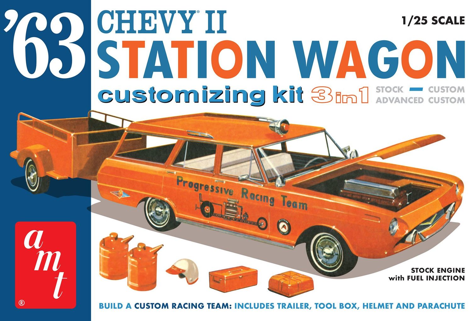AMT\ERTL 1/25 1963 Chevy II Station Wagon With Trailer