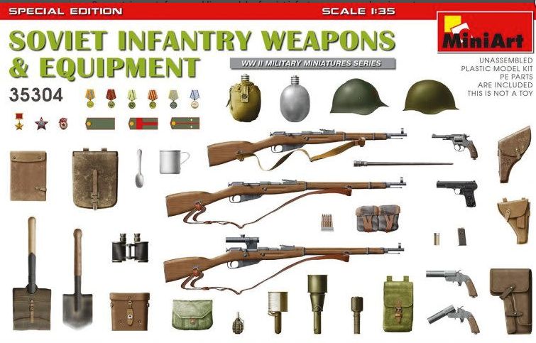 Miniart 1/35 Soviet Infantry Weapons &amp; Equipment Special Edition