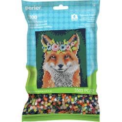 Perler Beads Pattern Bag Floral Fox