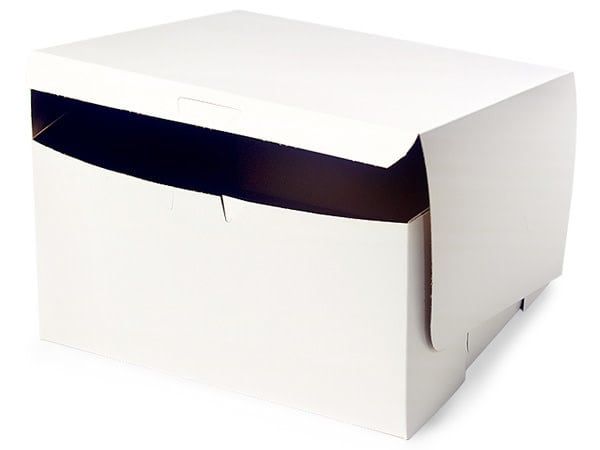 Retail Supplies 10x10x 3.5in White 6 Cupcake Bakery Box