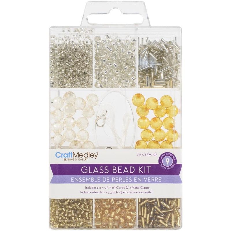 CraftMedley Glass Bead Kit Metallique