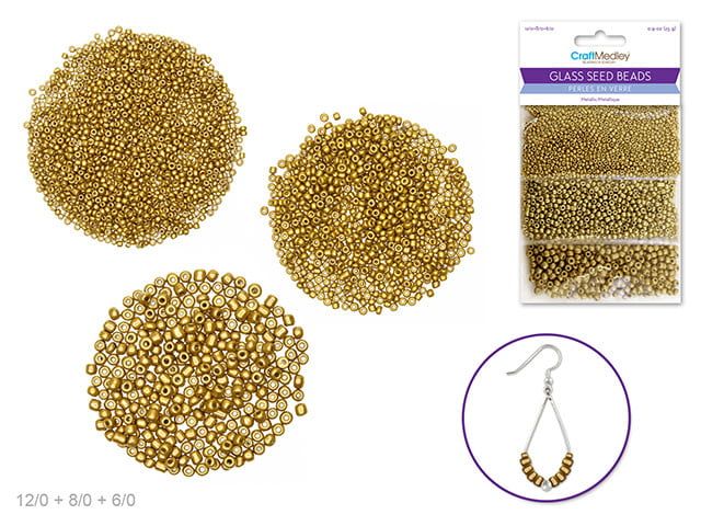 CraftMedley Glass Seed Beads Metallic Goldmine