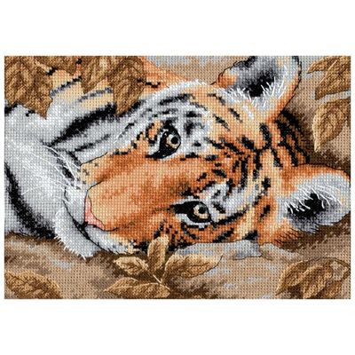 Dimensions 7x5in Gold Petite Counted Cross Stitch Kit Beguiling Tiger