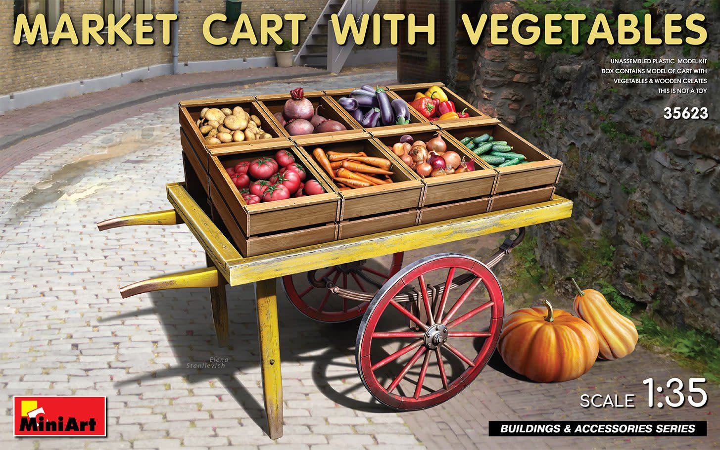 Miniart 1/35 Market Cart with Vegetables