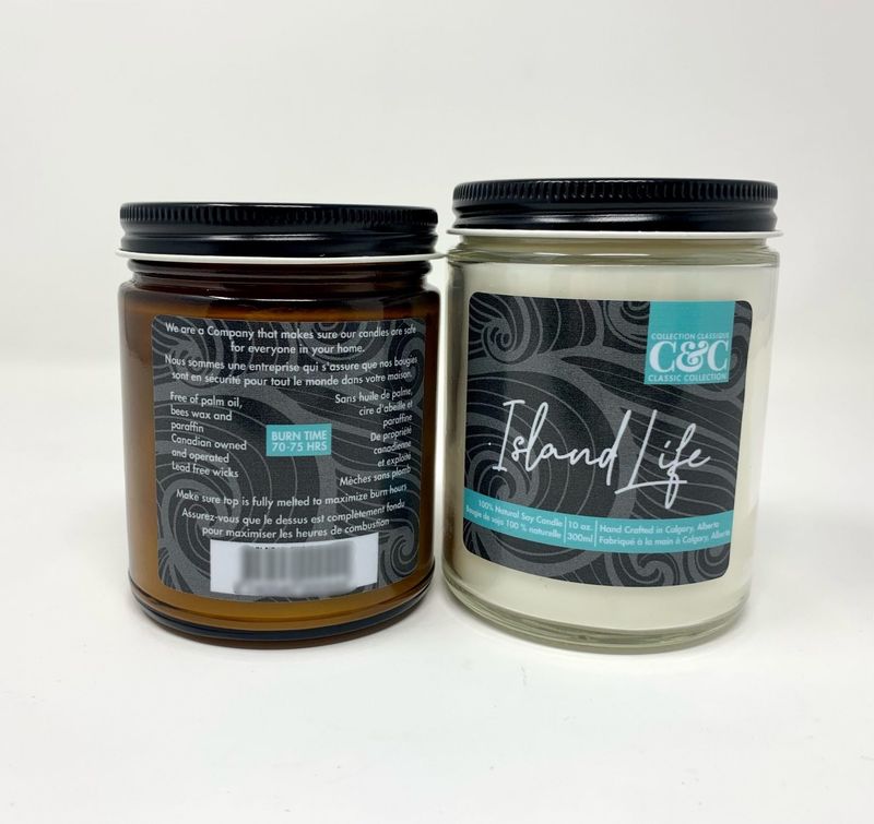 C&amp;C Candle Co Island Life Amber Jar 9oz