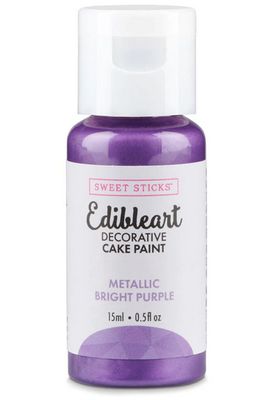 Sweet Sticks Edible Paint Bright Purple Metallic 15ml