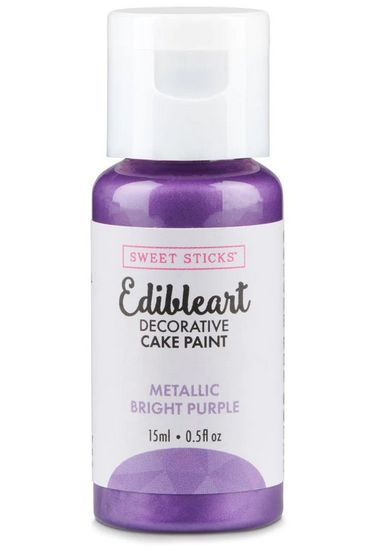 Sweet Sticks Edible Paint Bright Purple Metallic 15ml