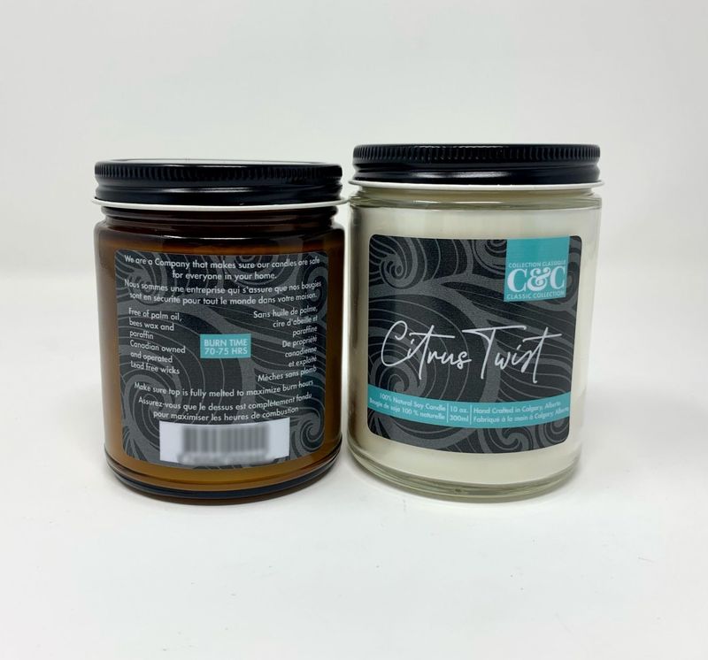 C&amp;C Candle Co Citrus Twist Amber Jar 9oz