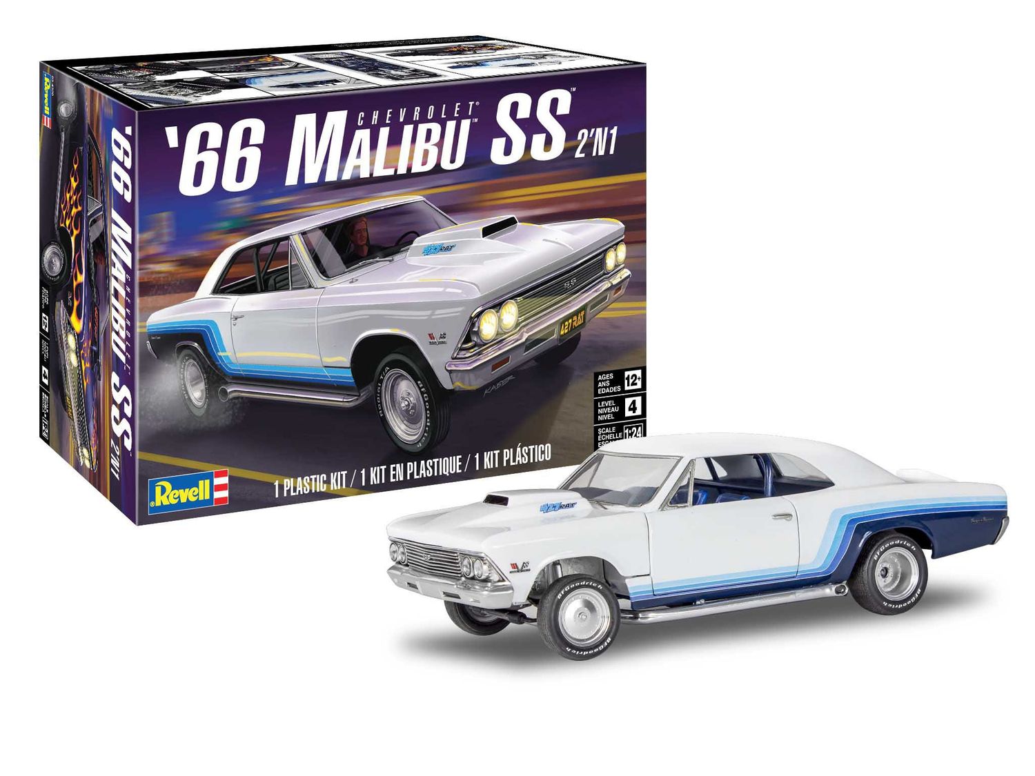 Revell 1/25 1966 Chevy Mailbu SS 2 IN 1