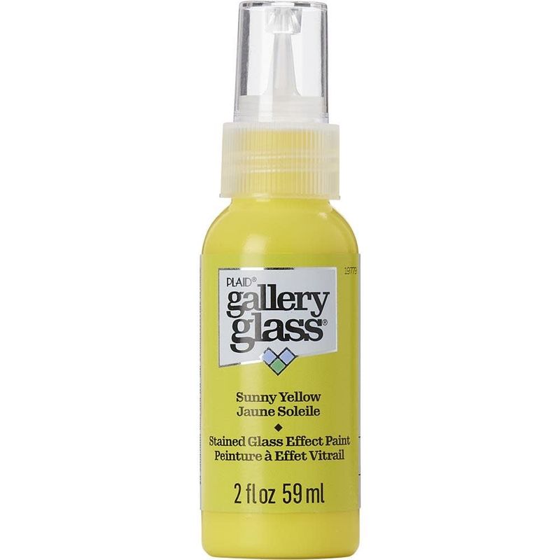 Plaid Sunny Yellow Gallery Glass Paint 2oz