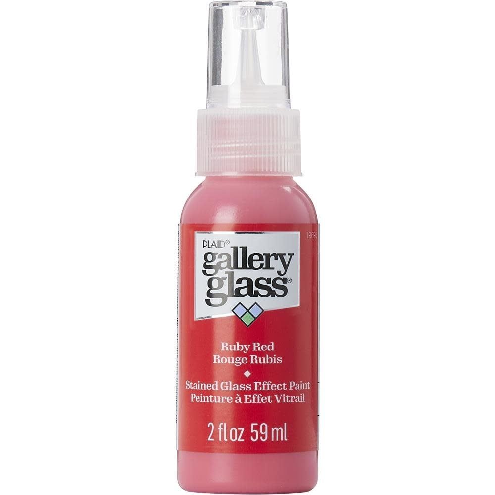 Plaid Ruby Red Gallery Glass Paint 2oz