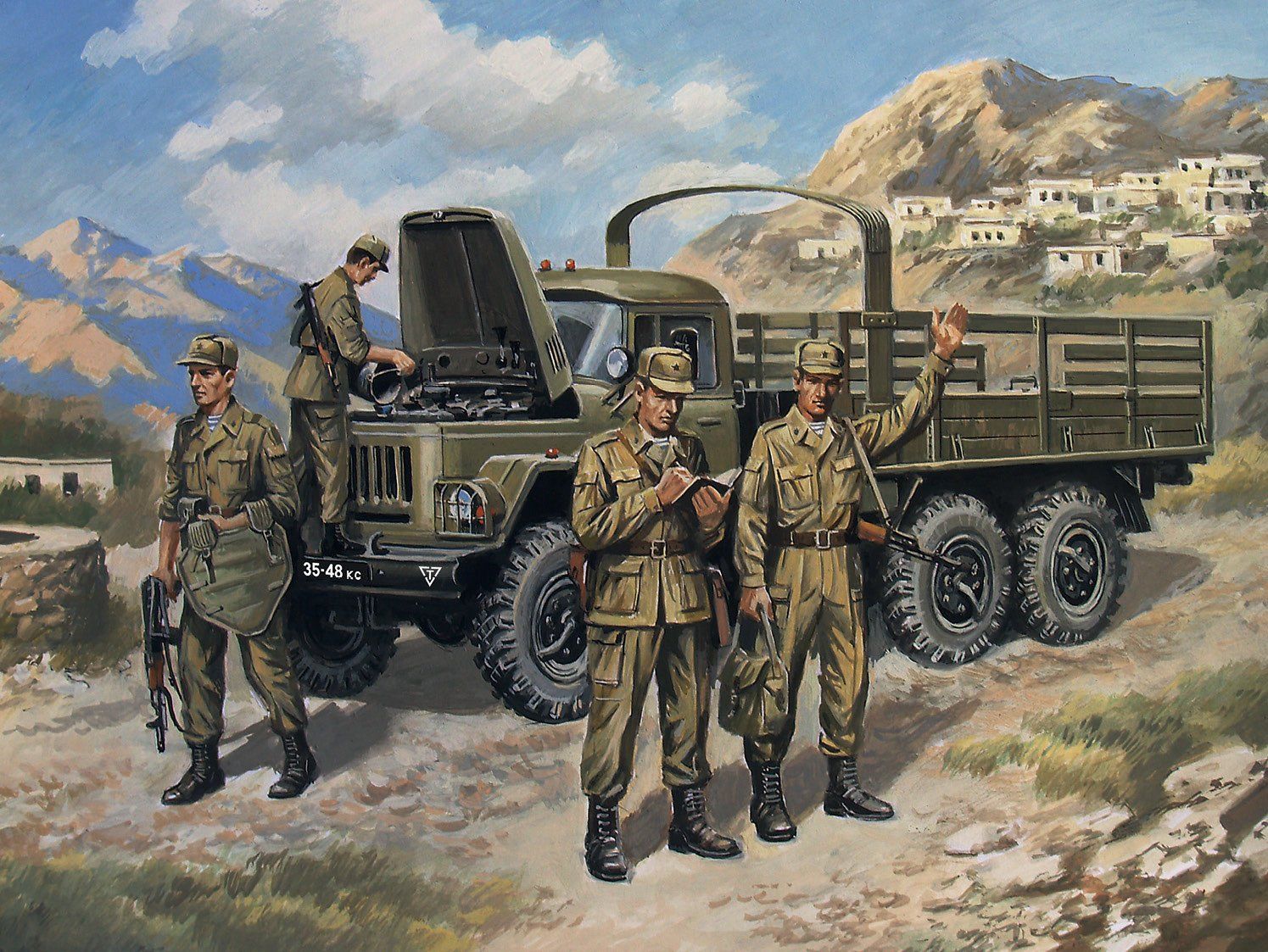 Icm ZiL 131, Soviet Truck with Soviet Motorized Rifles