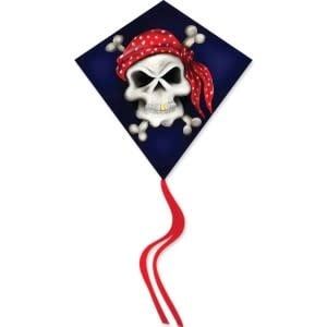 Premier Kites  25â€ Skull &amp; Crossbones Diamond Polyester Kite