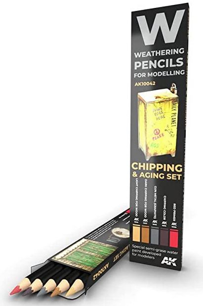 AK Interactive Weathering Pencils Chipping And Aging Set