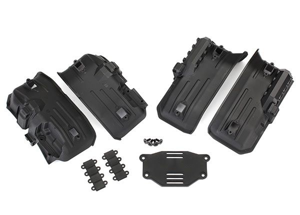 Traxxas Inner Front and Rear Fenders with Rock Light Covers, Battery Plate and 3x8 Flathead Screws