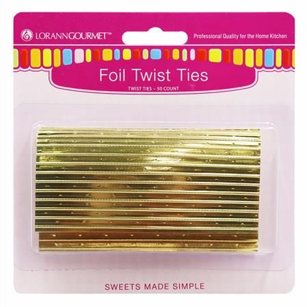 Lorann Gold Twist Ties 50 pack