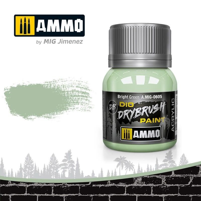 Ammo of MIG Dio Drybrush Bright Green  40ml