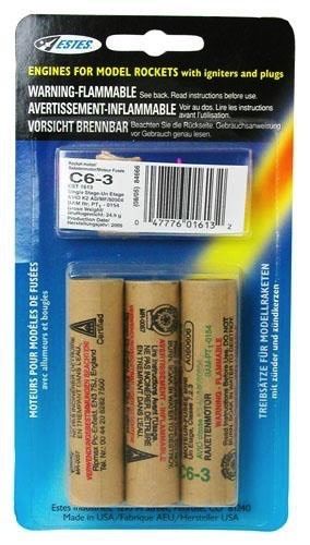 Estes C6-3 Model Rocket Engines (3)